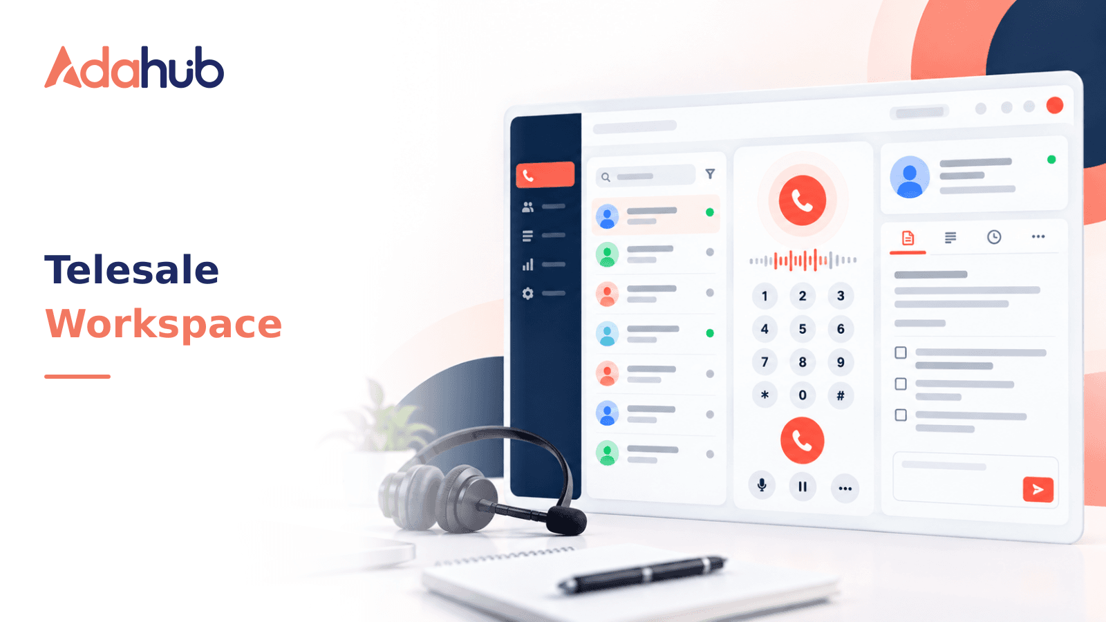 Không gian gọi điện bán hàng Adahub: hồ sơ, kịch bản và kết quả
