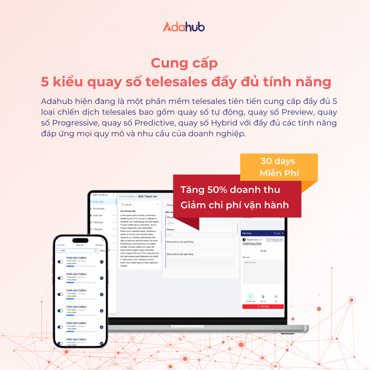 adahub-cung-cap-chien-dich-telesales-voi-5-kieu-quay-so